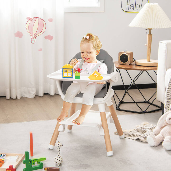 6-in-1 Baby High Chair with Removable Dishwasher and Safe Tray