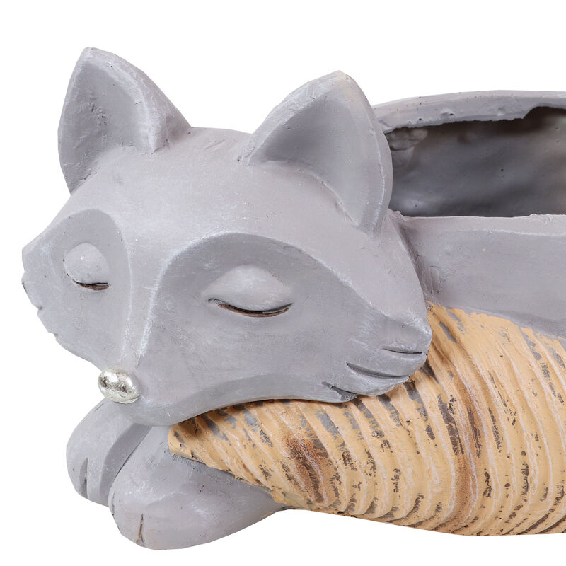 Sunnydaze Magnesium Oxide Finley the Fox Indoor Plater Statue - 8 in