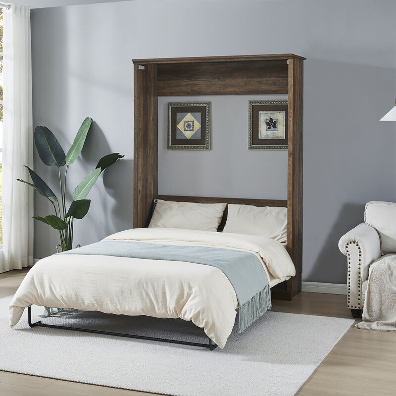 Merax Retro Style Murphy Bed  Wall Cabinet