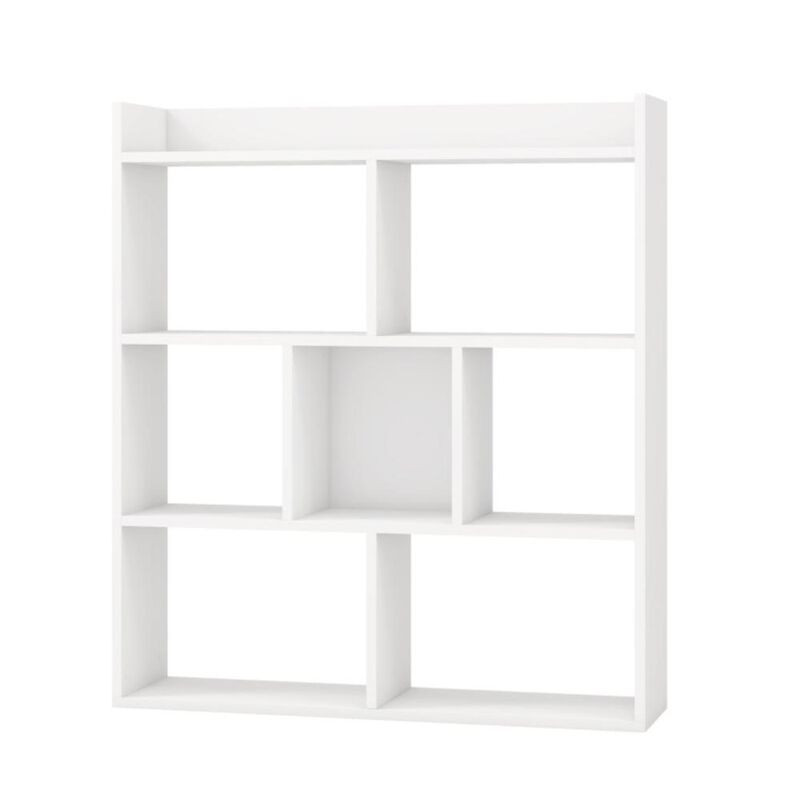 Hivvago 7 Cubes Open-back Bookshelf with Anti-Toppling Devices