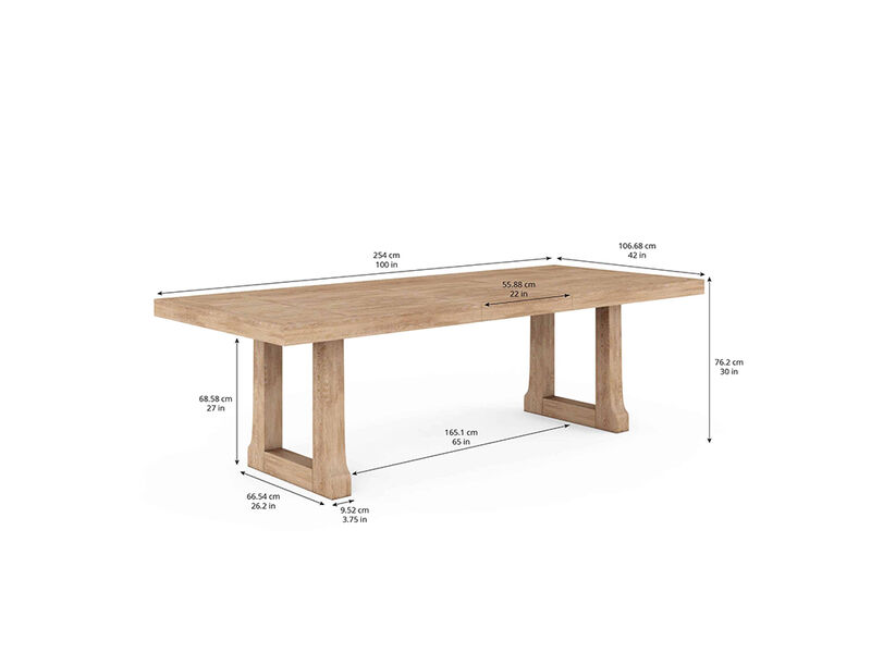 Post Trestle Dining Table