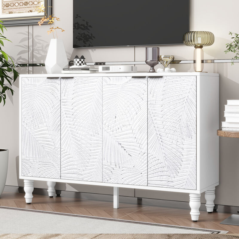 Merax Solid Wood Modern TV Stand Media Console