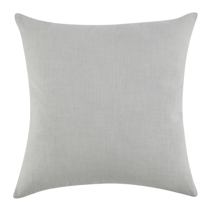 Throw Pillow, Woven Tape Pattern, 24 Inch Green Cotton Linen Blend - Benzara