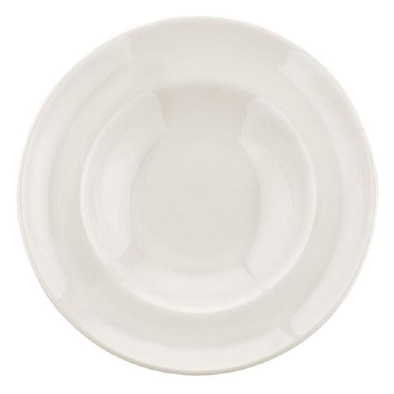 Gourmet dia.9.5" h:2" 14 oz. Round Warm White Porcelain Bowl (Set of 2)