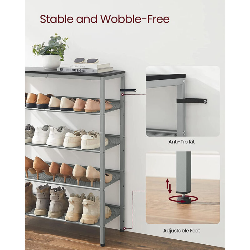 6-Tier Shoe Rack - Efficient Storage Solution for Organized Footwear