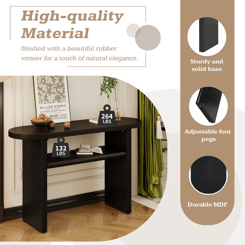 Merax Simple Style Console Table with Shelf