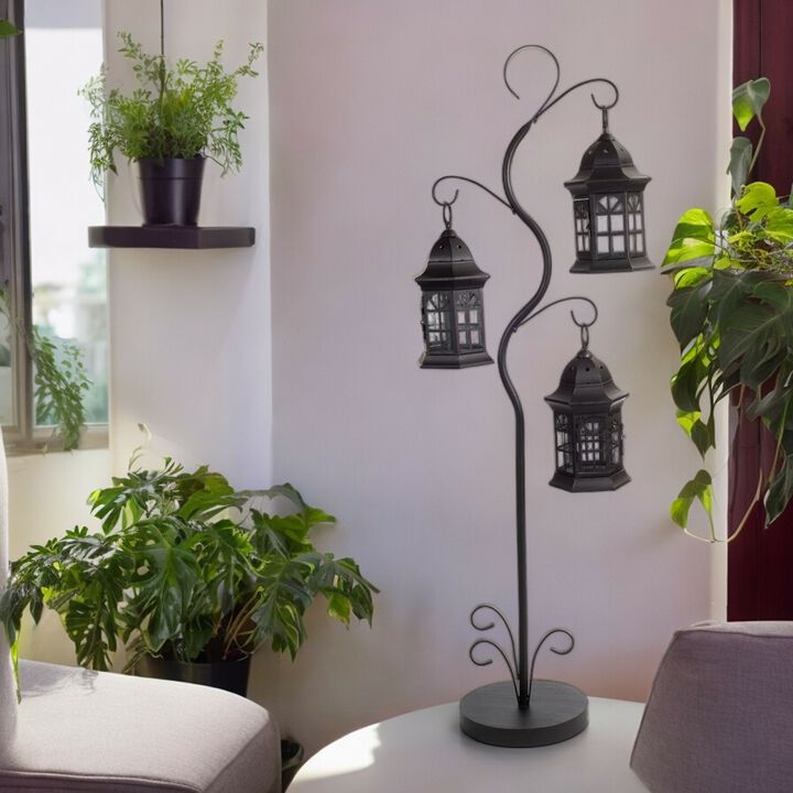 Triple Lantern Tree for Stylish Indoor and Outdoor Lighting Décor