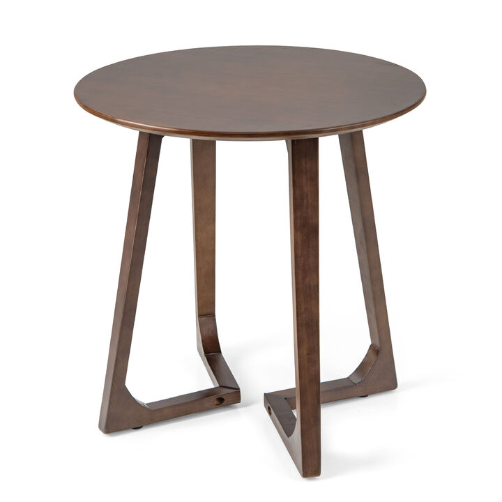 24 Inch Round End Table with Adjustable Foot Pads