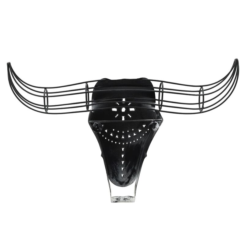 Sagebrook Home Metal, 12h Buffalo Wall Accent, Black/white