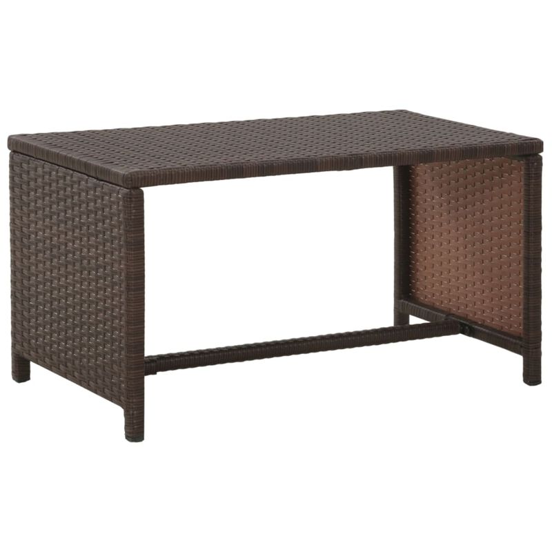 vidaXL 4 Piece Garden Lounge with Cushions Set Poly Rattan Brown