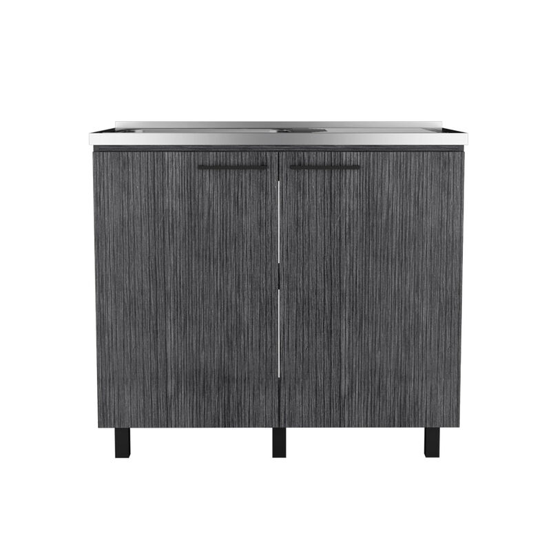 Utility Sink Cabinet Burwood, Kitchen, Smoky Oak