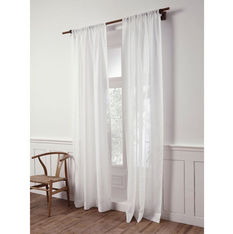 Solino Home 100% Pure Linen Sheer Curtain for Thanksgiving, Christmas