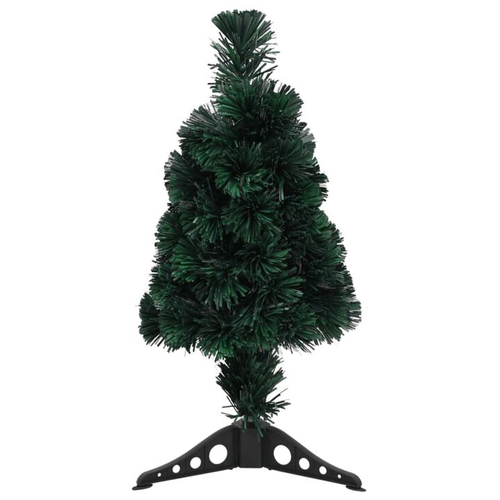 vidaXL Artificial Slim Christmas Tree with Stand 25.2" Fiber Optic