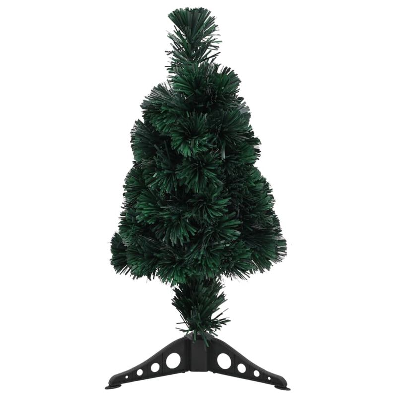 vidaXL Artificial Slim Christmas Tree with Stand 25.2" Fiber Optic