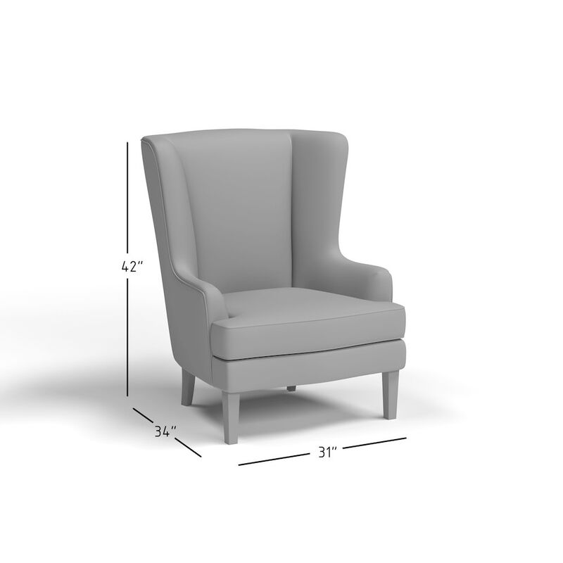 Jofran Lacroix Traditional Upholstered Wingback Accent Chair