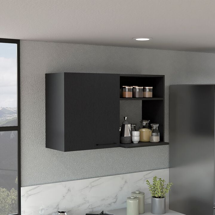 DEPOT E-SHOP Salento 2 Stackable Wall-Mounted Storage Cabinet with 2 Side Shelf