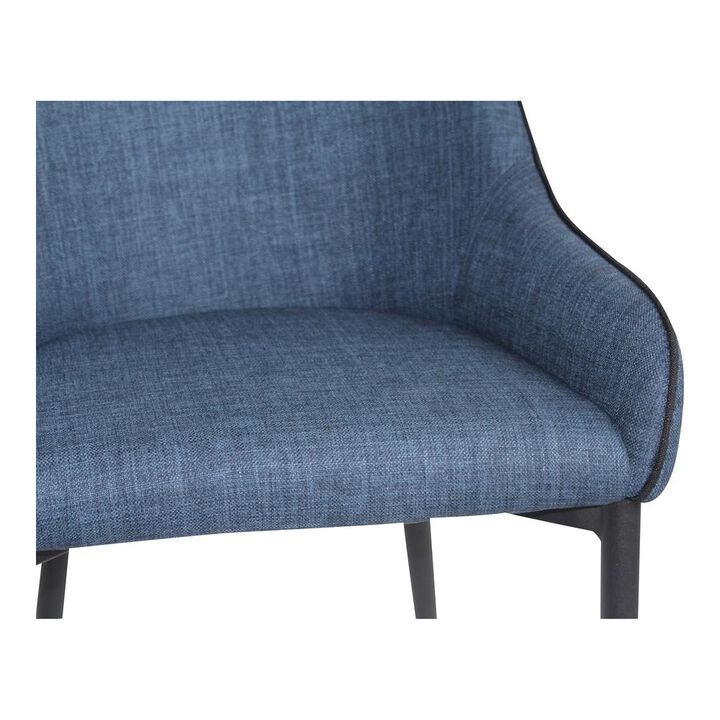 Moe's Home Collection Lapis Dining Chair Dark Blue-Set Of Two