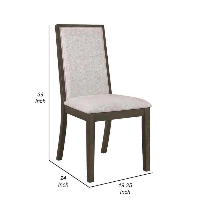 Cora 24 Inch Dining Chair, Set of 2, Parson Style, Hardwood, Tall Back - Benzara
