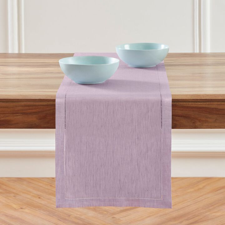 Solino Home 100% Pure Linen Table Runner 14 x 108 Inch | Milan