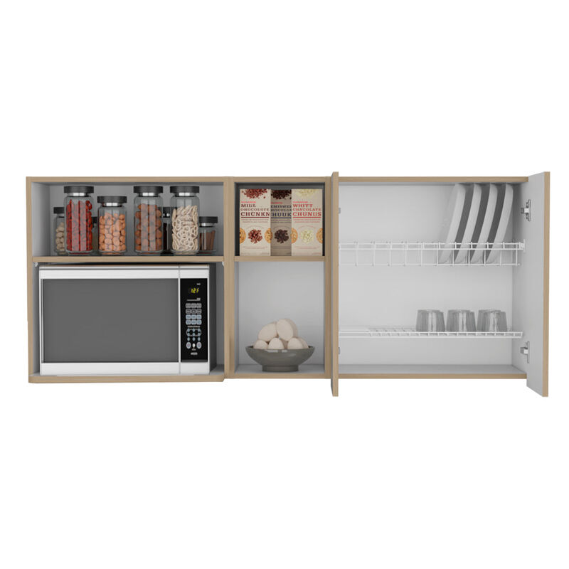 Nucla Wall Cabinet, Kitchen, White/Light Oak