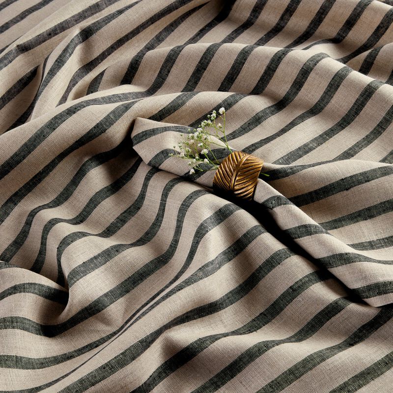 Solino Home 100% Pure Linen Table Runner | Madison Stripe