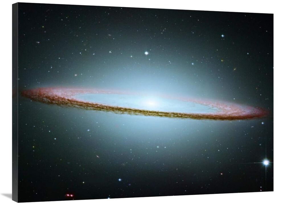 M104 - The Sombrero Galaxy - Colored with Infrared Data-Canvas Art-40x30