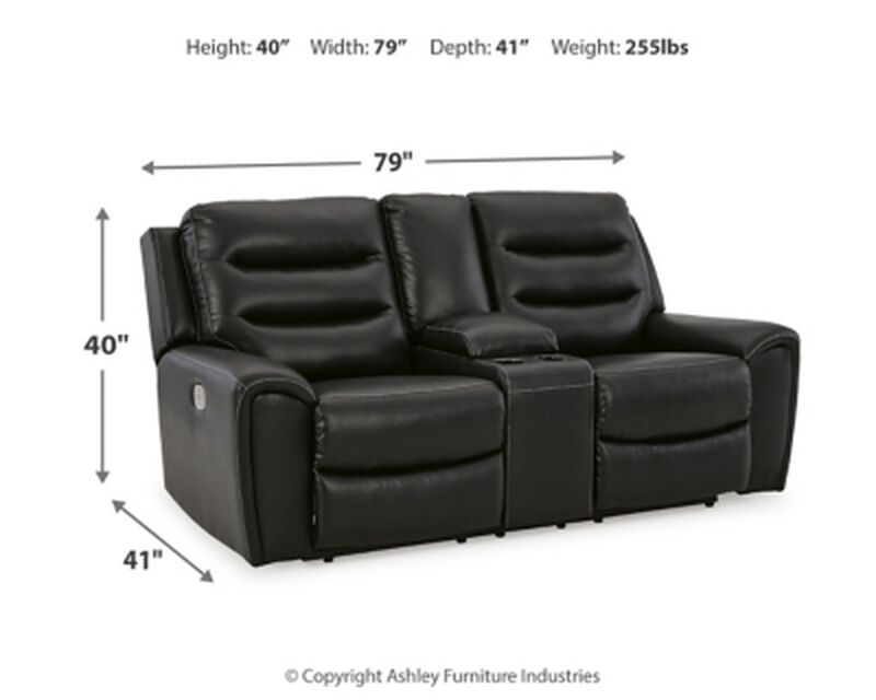 Warlin PWR Recline Loveseat W/Console