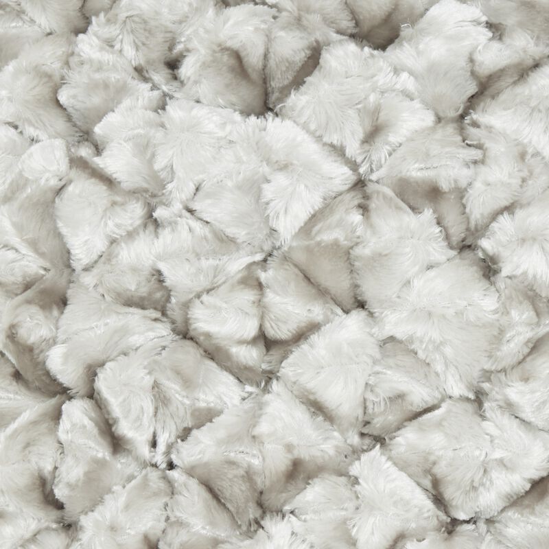 Hivvago 20" Gray Silky Soft Velvet Bunches Throw Pillow