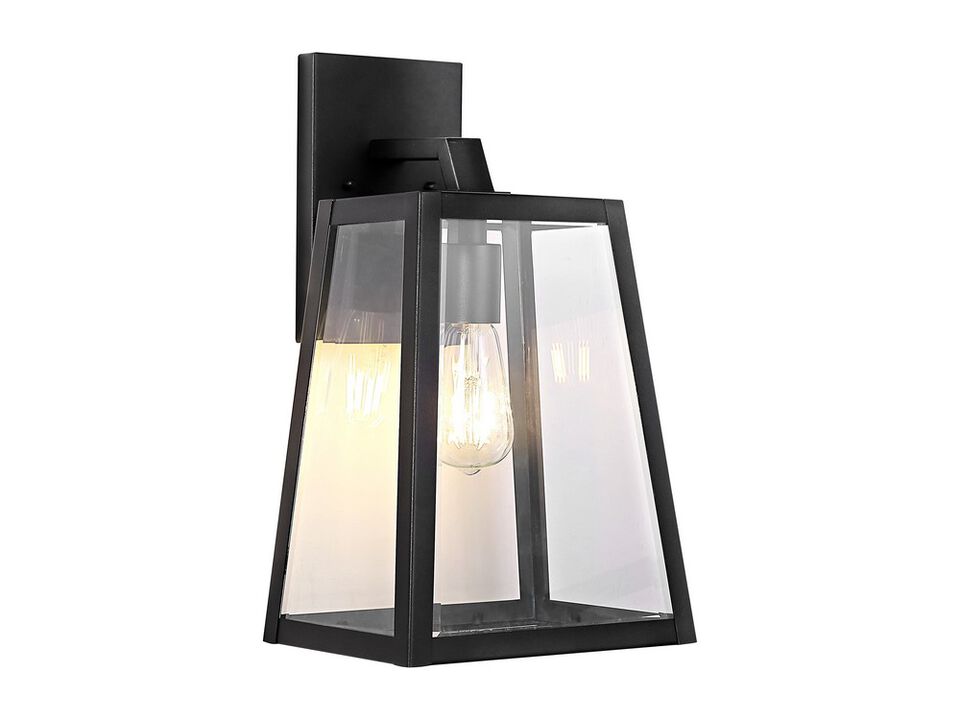 Pasadena Iron/Glass Modern Industrial Angled LED Outdoor Sconce