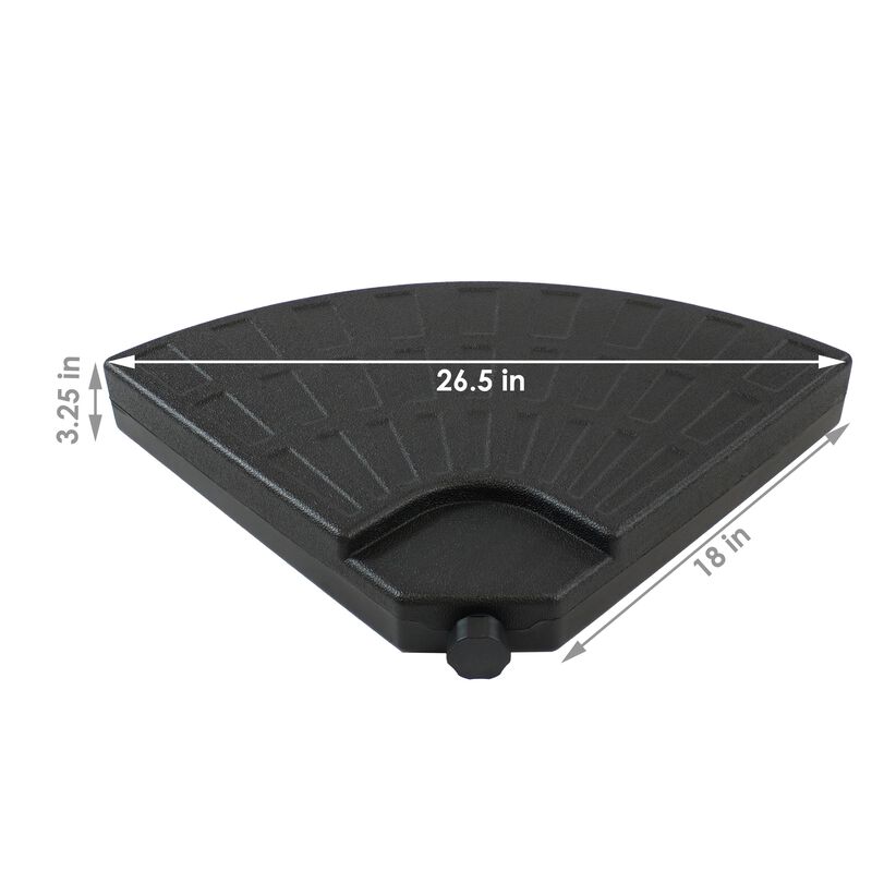 Sunnydaze Sand or Water Round Cantilever Offset Patio Umbrella Base Plates