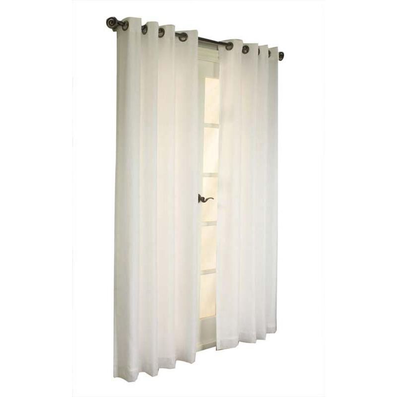 Commonwealth Thermavoile Rhapsody Lined European Voile Grommet Panel - 104x95" - White