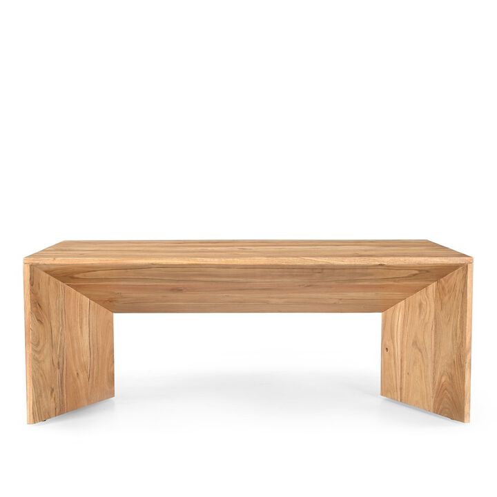 Jofran Lux Solid Wood 48 Modern Angled Coffee Table