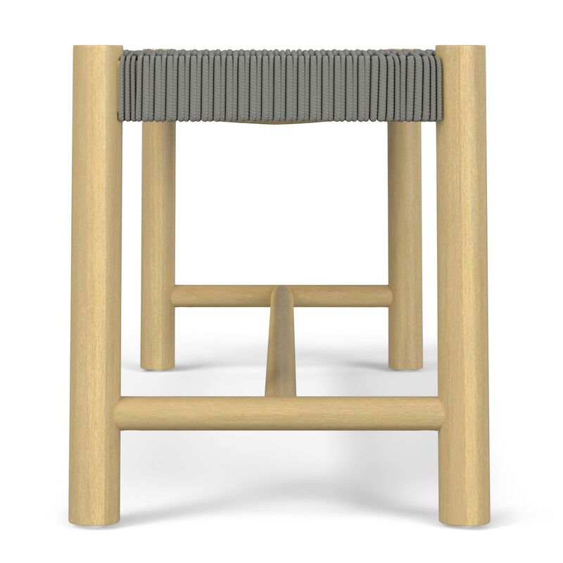Simpli Home Dahlia Solid Acacia Wood Outdoor Indoor Bench In Grey