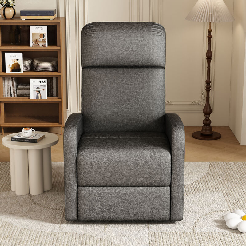 Merax Modern Manual Recliner Chair Home Theater Chair with Adjustable Backrest for Living Room