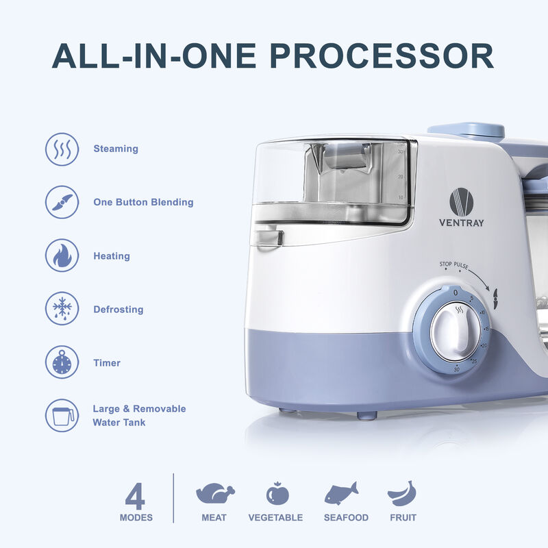 VENTRA Baby Food Maker for Twins & Triplets, All-in-one Large Capacity Baby Food Processor