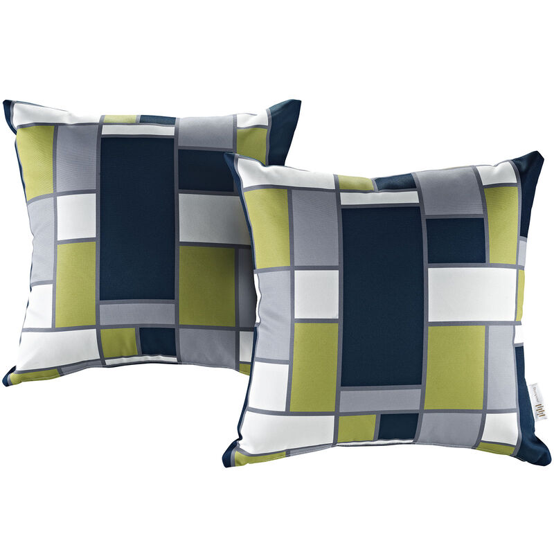 Rectangle Modway Two Piece Outdoor Patio Pillow Set