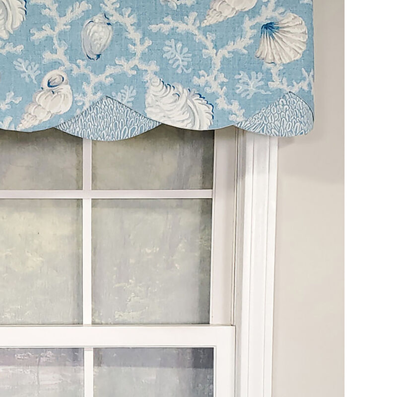 RLF Home Luxurious Modern Design Classic Jenna Glory Style Window Valance 50" x 16" Caramel