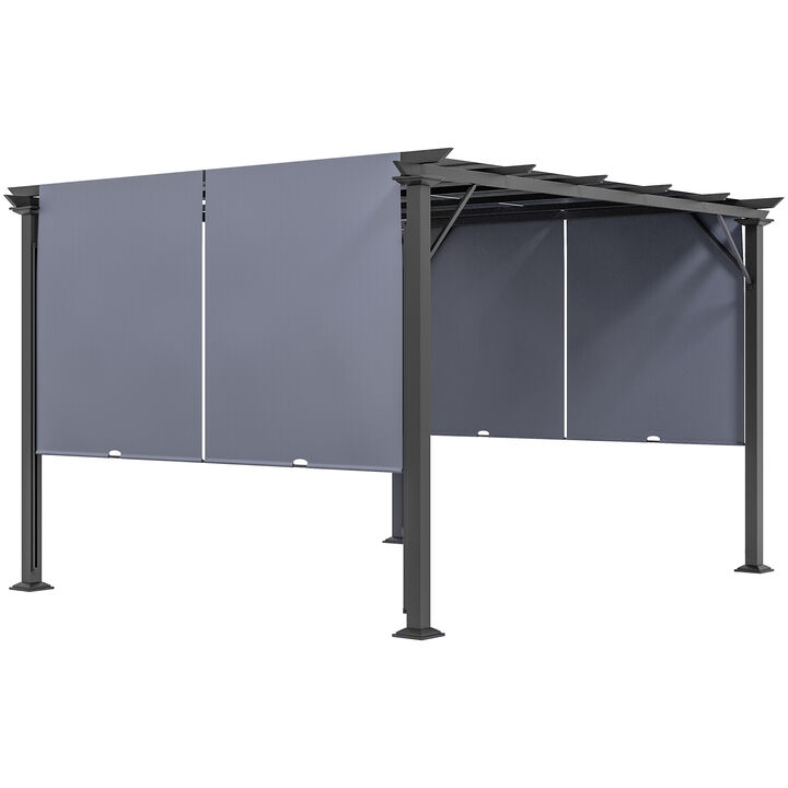 Deck & Backyard 12' x 10' Cabana w/ Steel Frame with Stakes & Unique Design