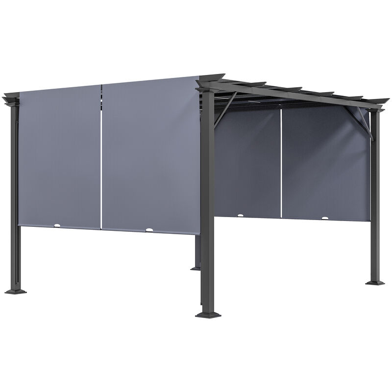 Deck & Backyard 12' x 10' Cabana w/ Steel Frame with Stakes & Unique Design