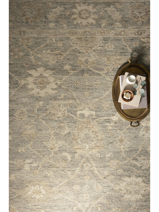 Helena HEL07 Silver/Ivory 18" x 18" Sample Rug
