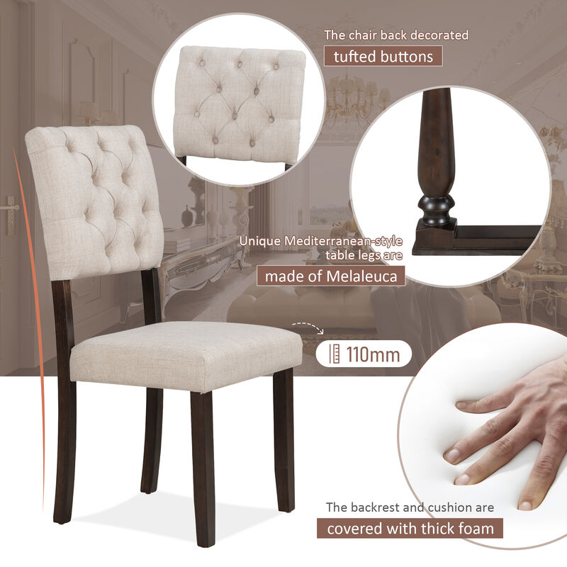 Merax 6-Piece Dining Table and Chair Set