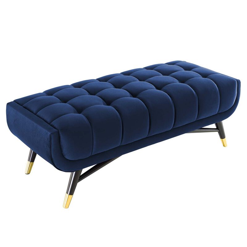 Adept 47.5" Performance Velvet Bench-Benzara