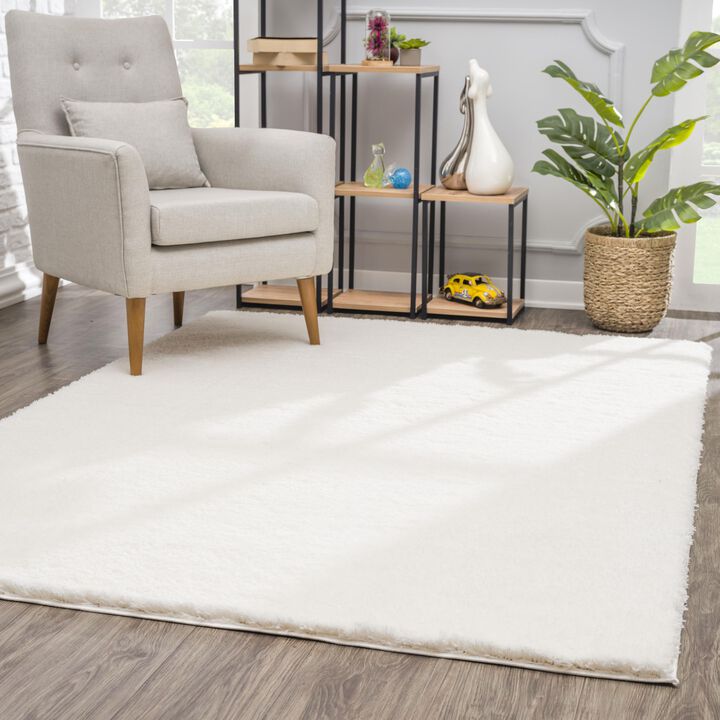 Retro Plain Shag Indoor Area Rug