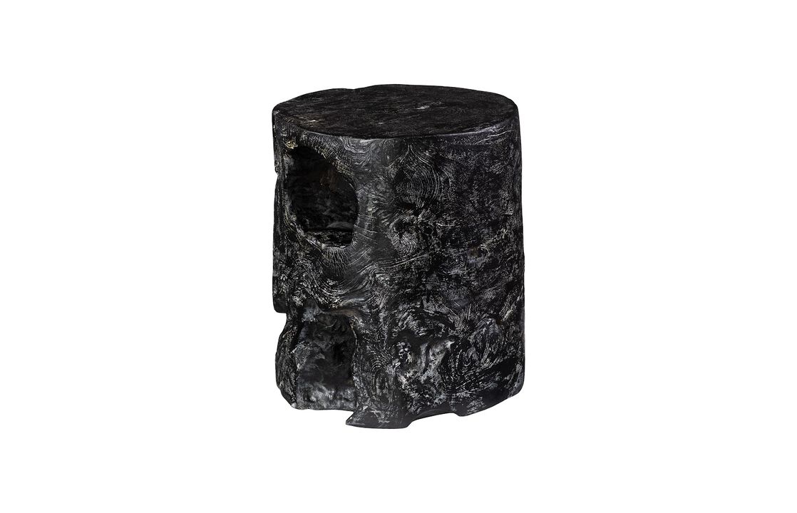 Black Wash Round Stool