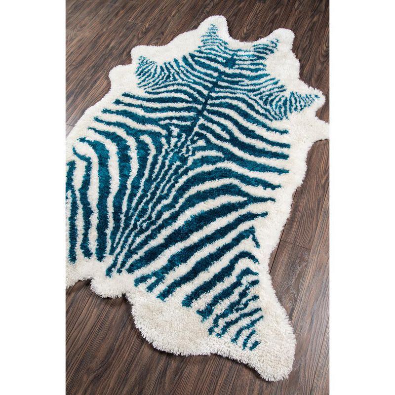 Novogratz Contemporary Rectangle Area Rug, Turquoise, 5' X 7'6