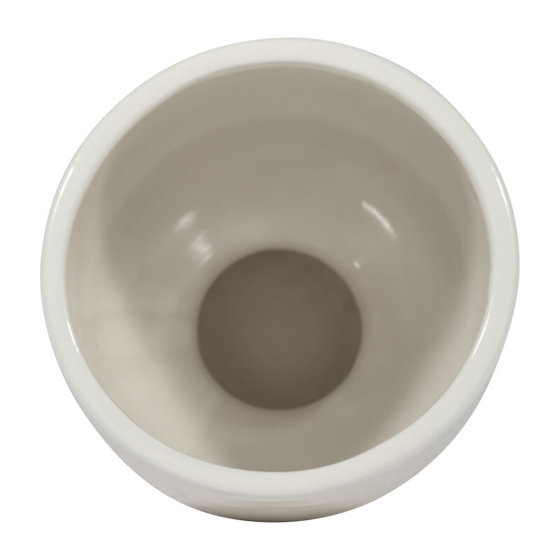 6" White Stone Sunrise Eyes Vase