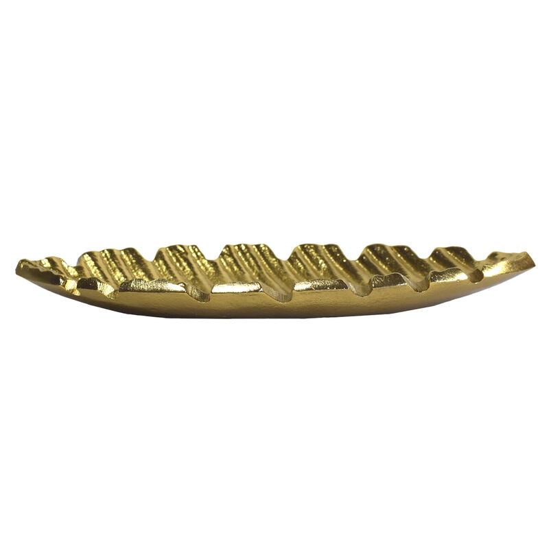 Handmade Decorative Bronze Color Coated 7.28 x 2.36 x 0.78 Inches Aluminium Tray 040AB BBH Home's