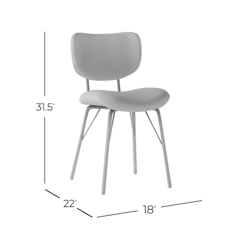 Jofran Modern Faux Leather Split-Back Upholstered Dining Chair (Set of 2)