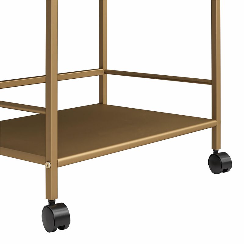 Helix 3 Shelf Metal Rolling Utility Cart