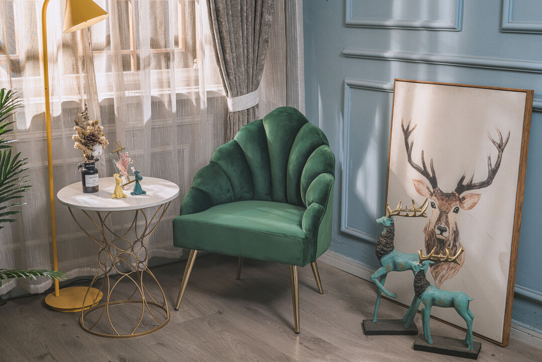 Design Lounge Chair with Metal Legs